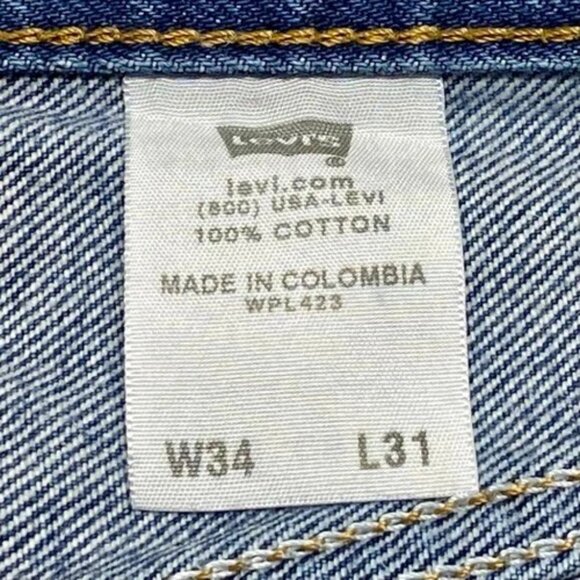 Vintage Levi’s 501XX Blank Tab Jeans Men's 34x31Blue Hemmed 30" Button Fly Denim - Picture 15 of 16